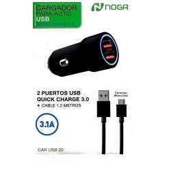 Cargador De Auto Noga Car...