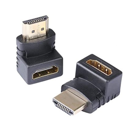 Ficha Adaptador Hdmi Macho A Hdmi Hembra Codo Grados